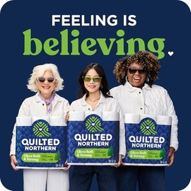 Quilted Northern Papel higiénico ultra suave y fuerte, 18 megarrollos = 72 rollos regulares, 5 veces más fuerte*, papel higiénico suave de primera cal