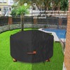 Dalema Round Fire Pit Cover,Outdoor 600D Heavy Duty Waterproof Tear-Resistant
