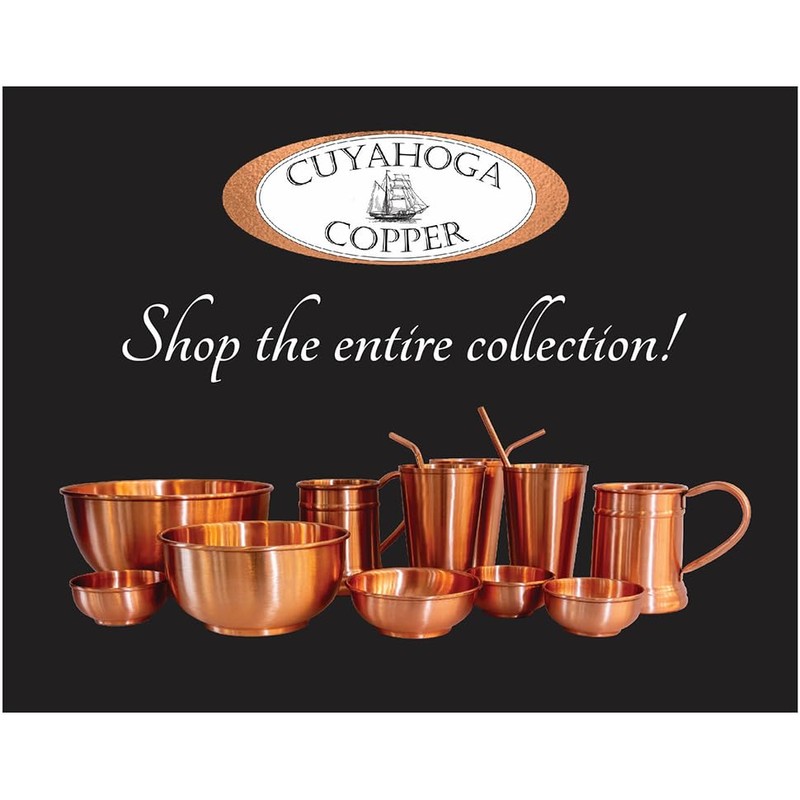Cuyahoga Copper 100% Pure Copper Beverage Pitcher – 64 oz