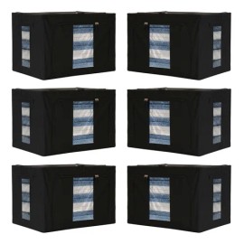Sets 6 Cajas De Almacenamiento De Ropa Y Sábanas Plegables