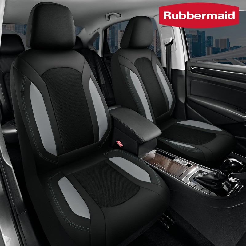 Rubbermaid Leather Mesh Car Seat Covers, Breathable Air Mesh Front