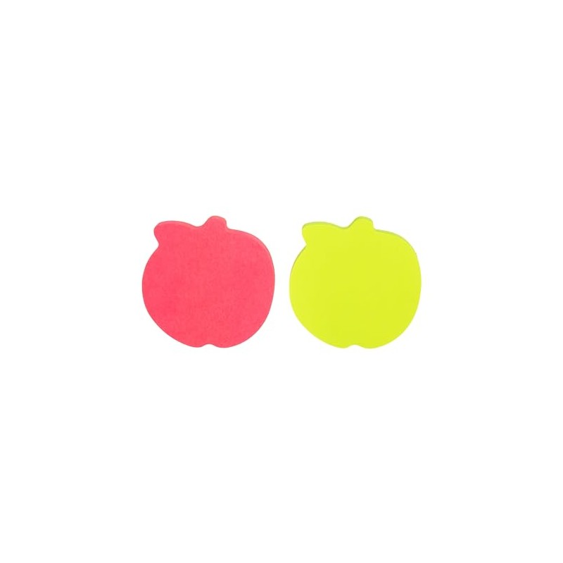 Post-it Notes, Apple Shape, Assorted Colors, 2.6x2.6 in, 2 Pads,