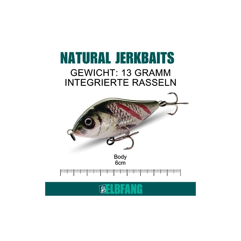 ELBFANG Jerkbait Red Roach 60 mm / 13 g