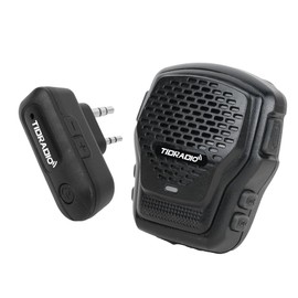 TIDRADIO Wireless Speaker Mic with Programmer Adapter,for 2-Pin K-Port GMRS/Ham Radio TD-H9 H3 Plus Baofeng UV-5R Mini 5RM GM-15PRO UV-32 888S RT22 Walkie Talkies Accessories,USB-C Charging