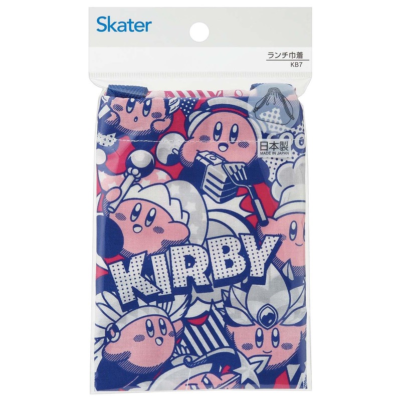 Skater KB7-A Kids' Lunch Bag, Drawstring Bag, Kirby, Large Meeting,
