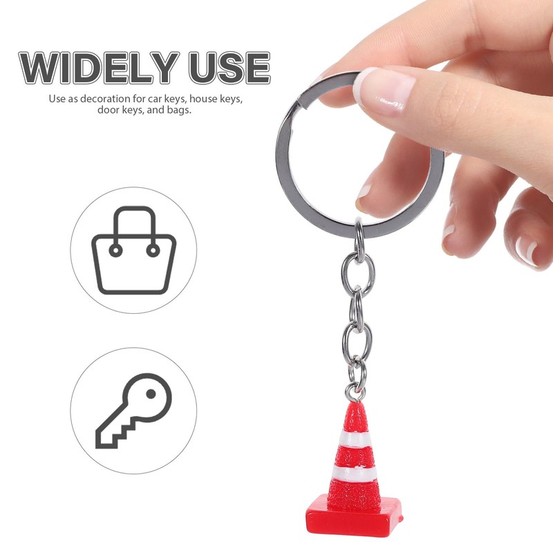 AOKWAWALIY Traffic Cone Key Chain Traffic Cone Pendant Construction Road