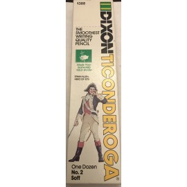 Dixon Ticonderoga Vtg  Dixon Ticonderoga Pencils 1 Dozen 1388 #2 Soft Ethan Allen Hero 1775 New