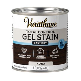 Varathane Total Control Gel Stain Water-Based Wood Stain, Half Pint, Kona