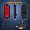 Nilight Hitch Cargo Carrier Oval Light Kit 2PCS 6Inch Red