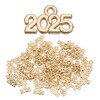 sourcing map 80pcs 2025 Graduation Year Charm 3D Metal Tassel