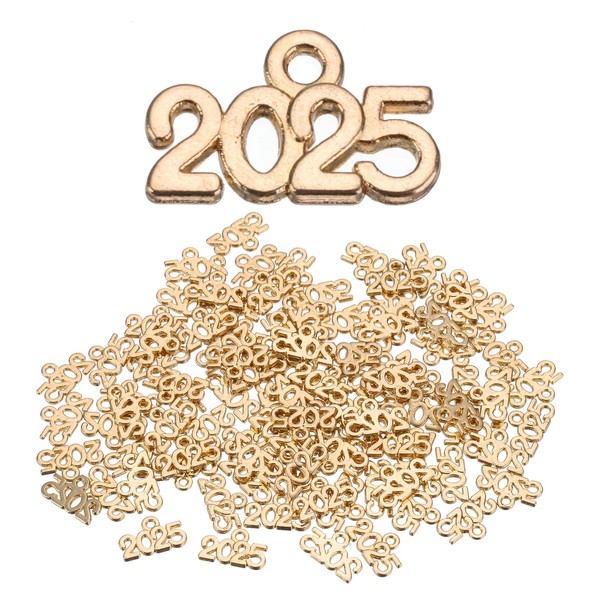 sourcing map 80pcs 2025 Graduation Year Charm 3D Metal Tassel