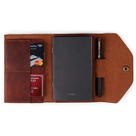 Londo Genuine Leather Portfolio with Notepad and Snap Closure