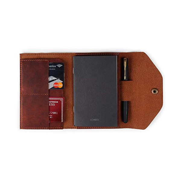 Londo Genuine Leather Portfolio with Notepad and Snap Closure