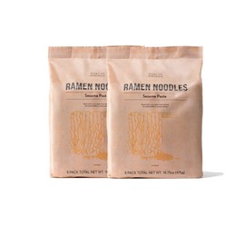 Public Goods Ramen Noodles | Brothless Vegan & Vegetarian Instant Ramen | Healthy, High Protein Asian Noodle | Preservative Free | No Added MSG | Sesame Paste (10 Pack)