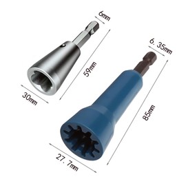 2 PCS Wire Nut Twister，Fast Wire Twister Tool for Drill，Wire Nut Twiter for Drill, Spin Twist Wire Connector Socket, Wire Connector Driver with 1/4" Chuck，Wire Stripping and Twisting Tool