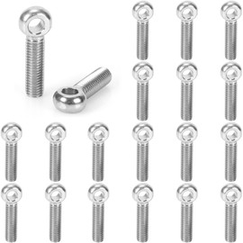 M8 Swivel Bolts Fish Eye Bolts - Pack of 20 M8 x 30 mm Eye Bolts 304 Stainless Steel Machine Shoulder Lift Eye Bolts, Ring Nut Ring Screw for Automotive Manufacturing Valves Pipes