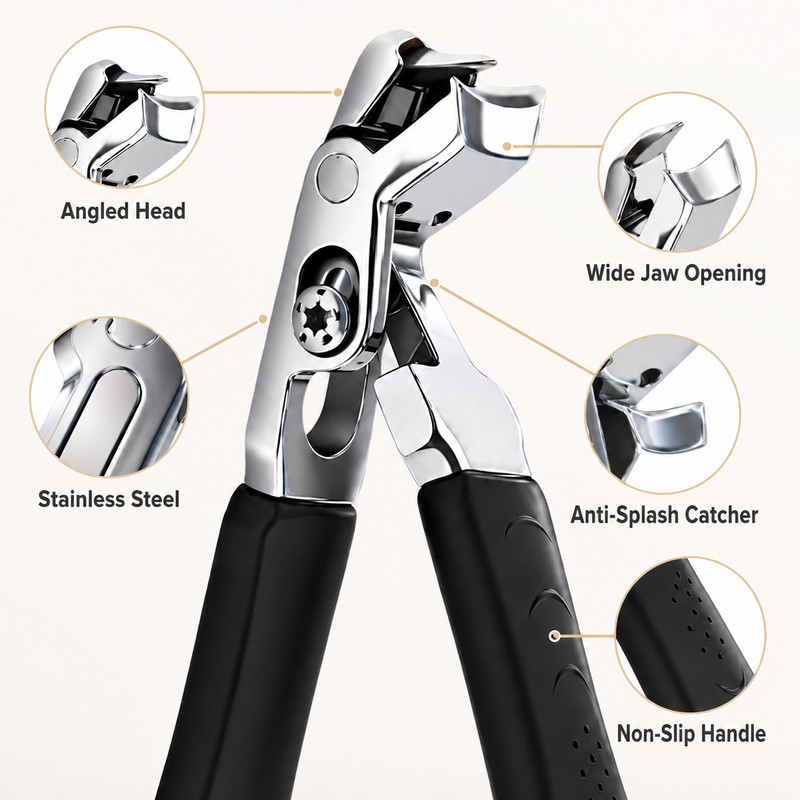 Nail Clipper Set for Thick Nails – Stainless Steel Wide