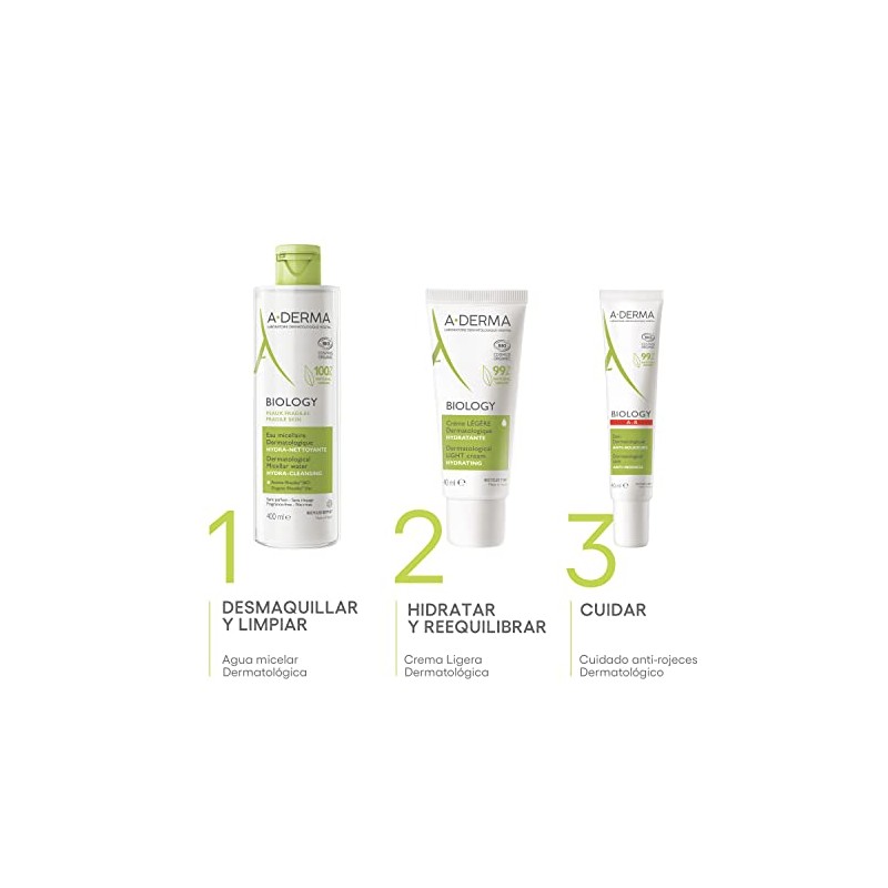 A-Derma Biology Ar, Crema Hidratante Facial Anti-Rojez, 40ml