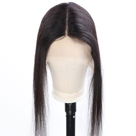 Arenshxc 4x4 Lace Closure Cap, Real Hair, Lace-Up Closure, Invisible Lisse Straight, Cheveux Naturel Ondule, Natural Hairline Baby Hair, 20 Inches