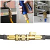 SHOWNEW Garden Hose Quick Connectors, Solid Brass 3/4 inch GHT