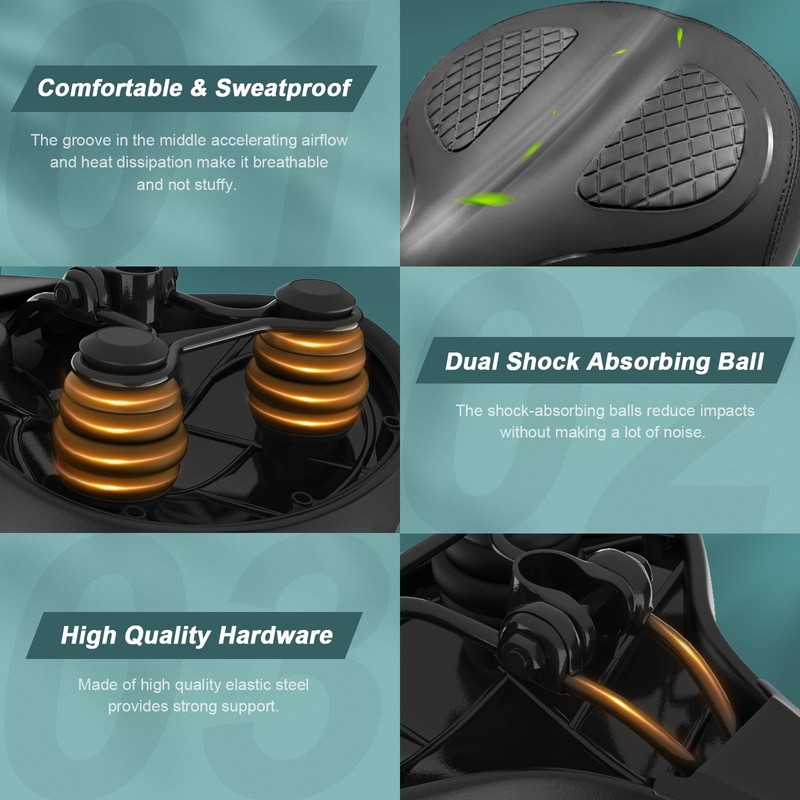 Oversizd Bike Seat, Wide Bicycle Seats for Comfort Men Wowen,