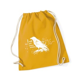 Hippowarehouse I will have you without armor or I will not have you at all Drawstring Cotton School Gym Bag 37cm x 46cm, 12 litres