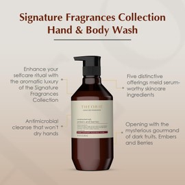 Theorie Embers and Berries Hand and Body Wash - Signature Fragrances Collection - Vegan, Luxury Soap with Notes of Saffron, Juniper Berry, Black Violet & Vetiver, Pump Bottle 400mL
