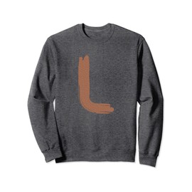 Creative Bold Leather Letter L - Design - Alphabet - Marker Sweatshirt