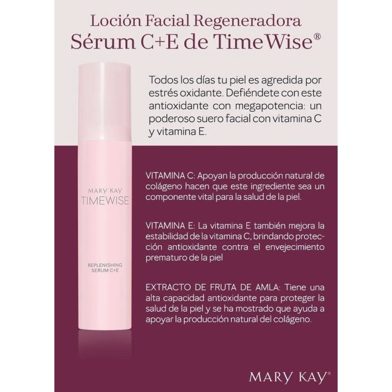 Mary Kay Sérum Regenerador Facial Vitamina C y E TimeWise