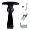 2 Pcs Elastic Stainless Steel Rubber Hood Catch Flexible T-Handle