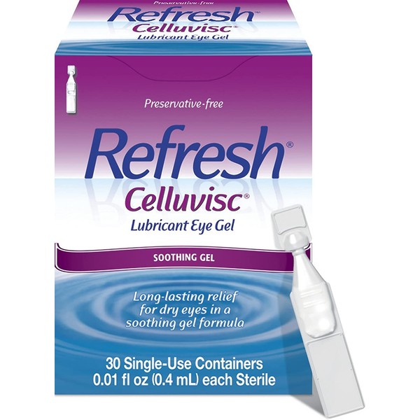 REFRESH CELLUVISC Lubricant Eye Gel Single-Use Containers 30 ea (Pack of 4)