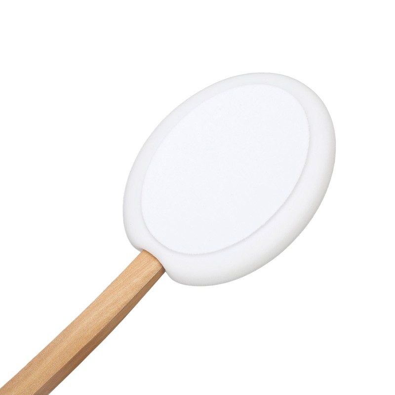 Lotion Applicator EVA Wooden Handle 4 Replaceable Pads Shower Brush