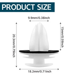 Car Trim Clips, 50Pack White Plastic Panel Clips, Automotive Door Panel Fixings, Car Door Retainer Mounting Clips for Car Boots Interior Doors Bumper, Ideal for Interior and Exterior Repairs