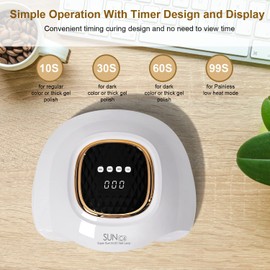 MIRAGE LAYON UV Nail Lamp - Fast Drying, Powerful & Efficient LED Nail Lamp with 4 Timing Settings & Infrared Automatic Sensor Professional UV Light for Home Salon Nail Art Tools | MIRAGE LAYON