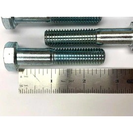 Unbranded 1/2"-13 x 2-1/2" LONG HEX HEAD BOLT / SCREW GRADE 5 ZINC - NEW - 6 PCS