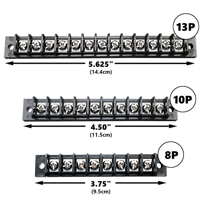 MGI SpeedWare Single Row Screw Terminal Junction Block 300V/20A, Through-Panel