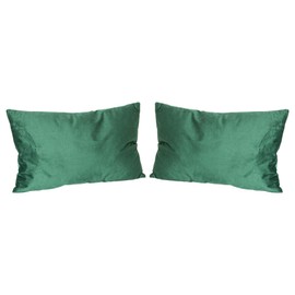 Nicola Spring Rectangle Velvet Pillow - Green - Pack of 2-60cm x 40cm - Soft Filled Decorative Throw Pillow Scatter Cushion with Pillowcase Cover & Inserts for Bed, Sofa Chairs