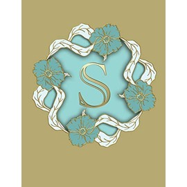 S: 100 Pages 8.5" X 11" Monogram Notebook College Ruled Line Paper