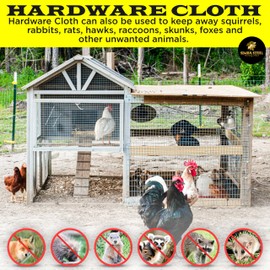 SIMBA STEEL - 24” x 100 FT Hardware Cloth 1 inch Mesh 16 Gauge, Hot Dip Galvanised Wire Mesh, Rust Proof, Welded Cage Wire Rolls for Garden, Fence, Chicken, Rabbit, Pet Enclosures 24 x 100 (1 x 1)