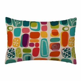 WILNURO Geometric Pillowcase Retro Style Vintage Multicolored Super Soft Cozy Pillow Case Fade, Stain Resistant with Envelope Closure Pillow Cover King Size 20X36 Inches