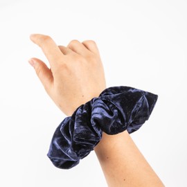 Cicimeiluody Jumbo Scrunchie Velvet Scrunchies For Women Oversize Scrunchies for Thin & Thick Hair No Damage (1, Deep Blue)