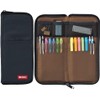 Lihit Lab A7652-24 Flat Pen Case, Black