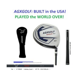AGXGOLF Men's Right Hand +1 inch Length Magnum Edition 460cc Driver Forged 7075 Head with Graphite: Shaft Built in USA