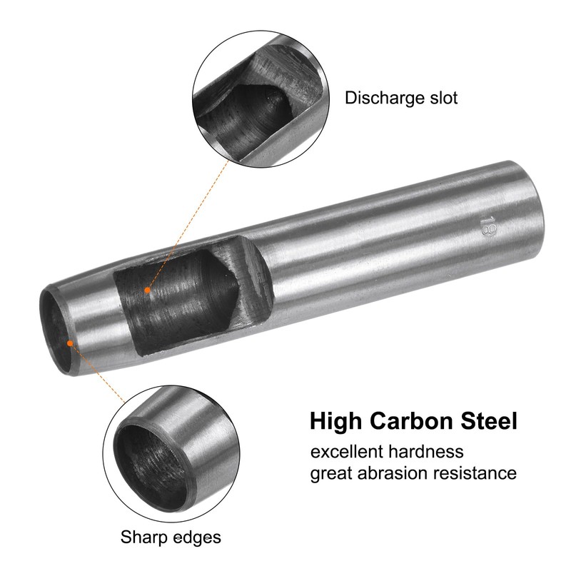 sourcing map 2pcs Hollow Punch for Leather 18mm Round Hole