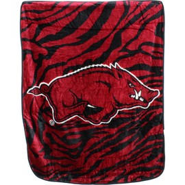 College Covers Arkansas Razorbacks Raschel Throw Blanket, 60 in by 50 in