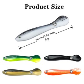 Zhouocea 15 PCS Soft Bionic Fishing Lures Reliable Bionic Bait Soft Bionic Lures Fishing Stuff Loach Bass Lures Simulation for Saltwater Freshwater Fishing Lures