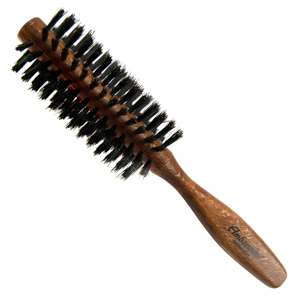 5350 large dark wood round hairbrush