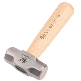 Martillo octogonal de madera maciza de mango corto, pulido y textura única, cabeza de acero de alto carbono, tamaño de 1 libra                        