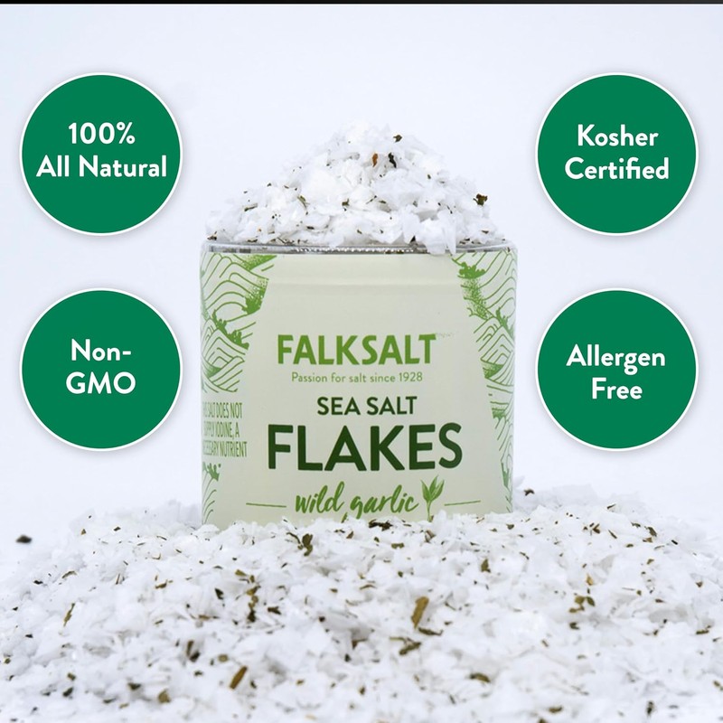 FALKSALT | Wild Garlic Salt Flakes 2.47oz. | Gourmet Finishing