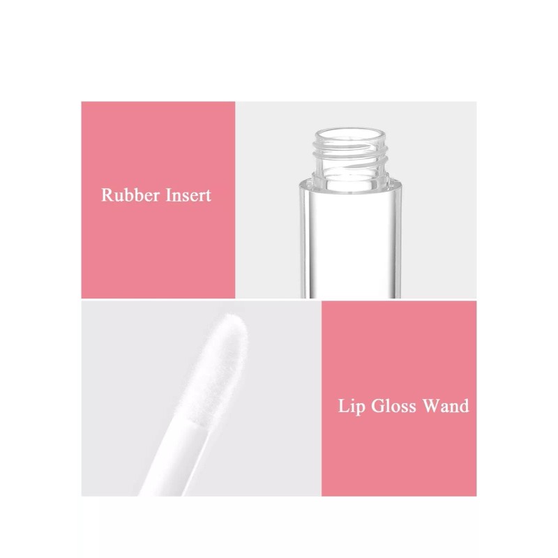 LotFancy Lip Gloss Balm Tubes Refillable Empty Soft Clear Cosmetic